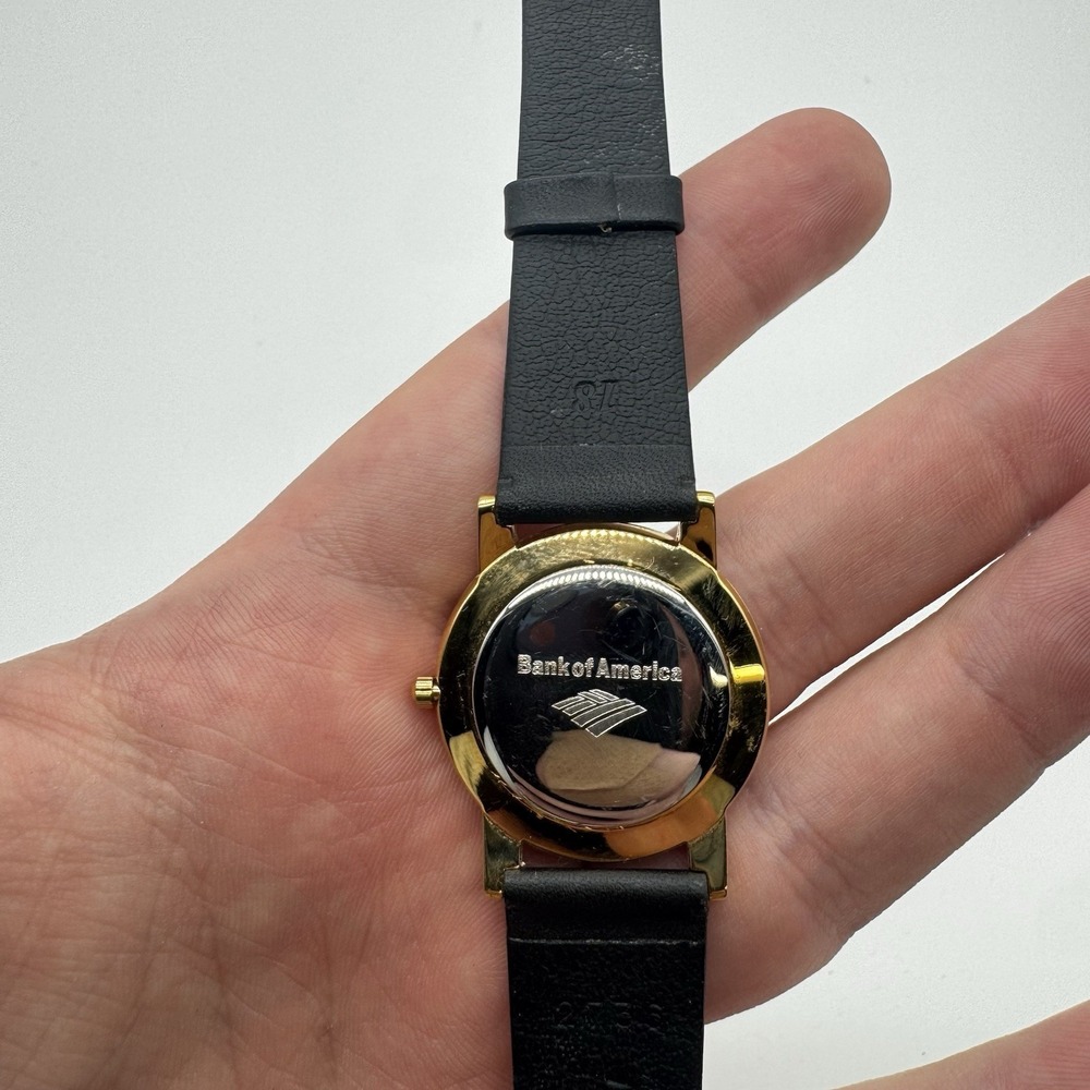 Movado Museum Classic Women's Watch Black Dial Gold Leather Band - Picture 4 of 4